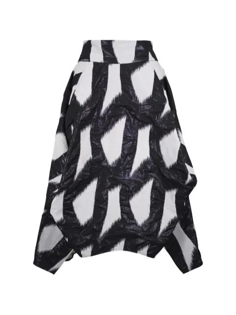 Nio flared geometric-pattern skirt by ZERO + MARIA CORNEJO