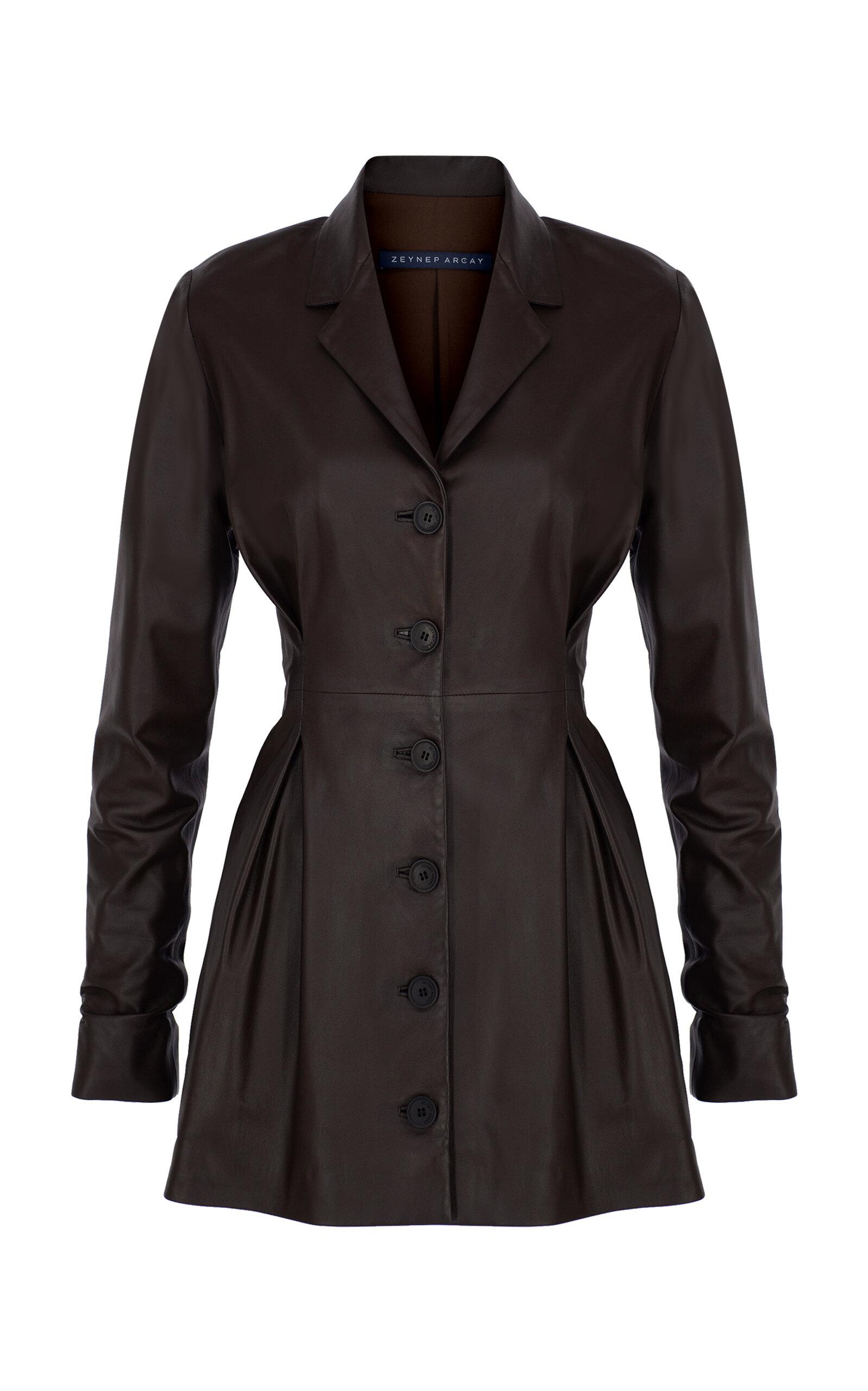Zeynep Arçay Ajda Leather Dress - Moda Operandi by ZEYNEP ARCAY