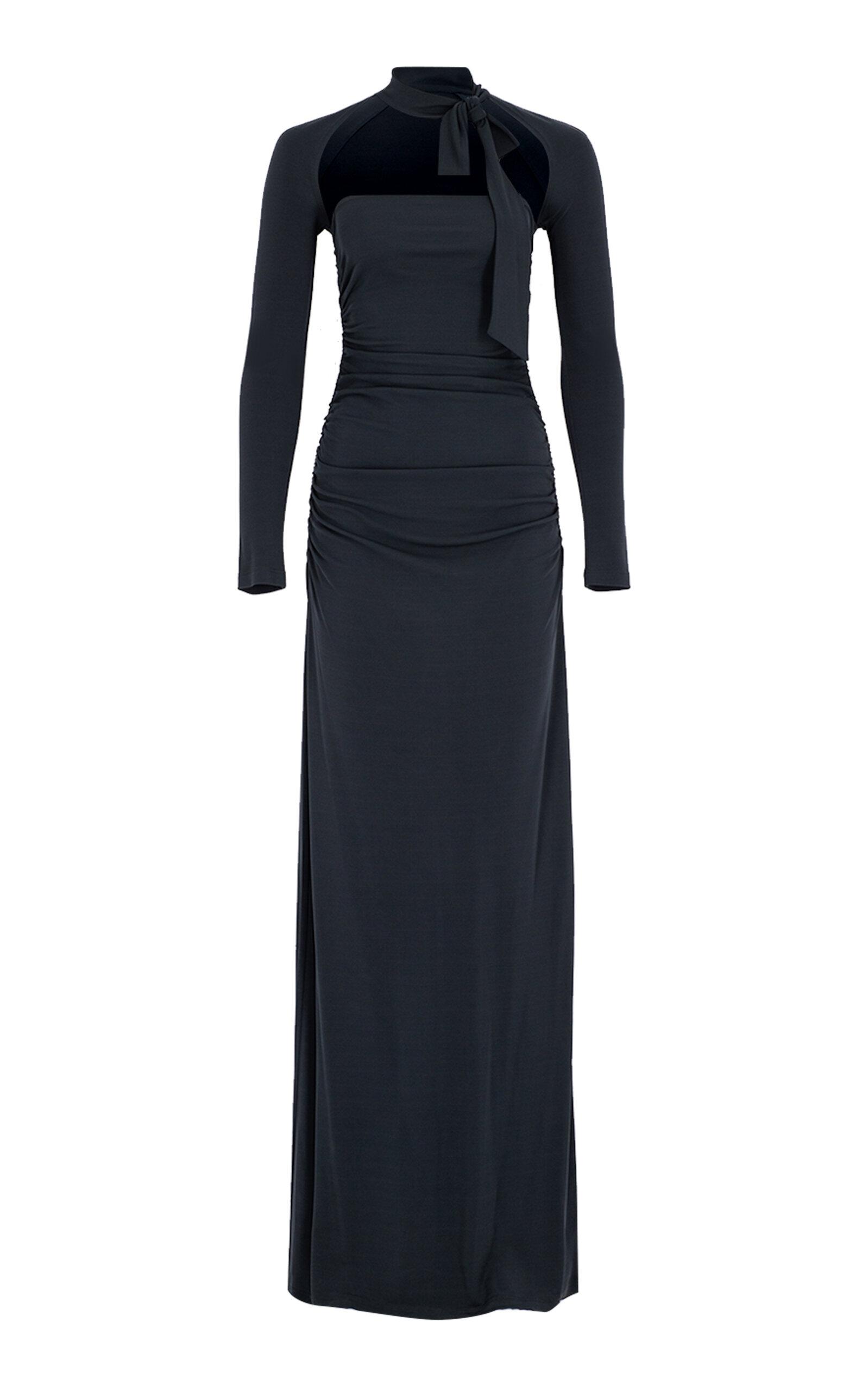 Zeynep Arçay Bow-Neck Maxi Jersey Dress - Moda Operandi by ZEYNEP ARCAY