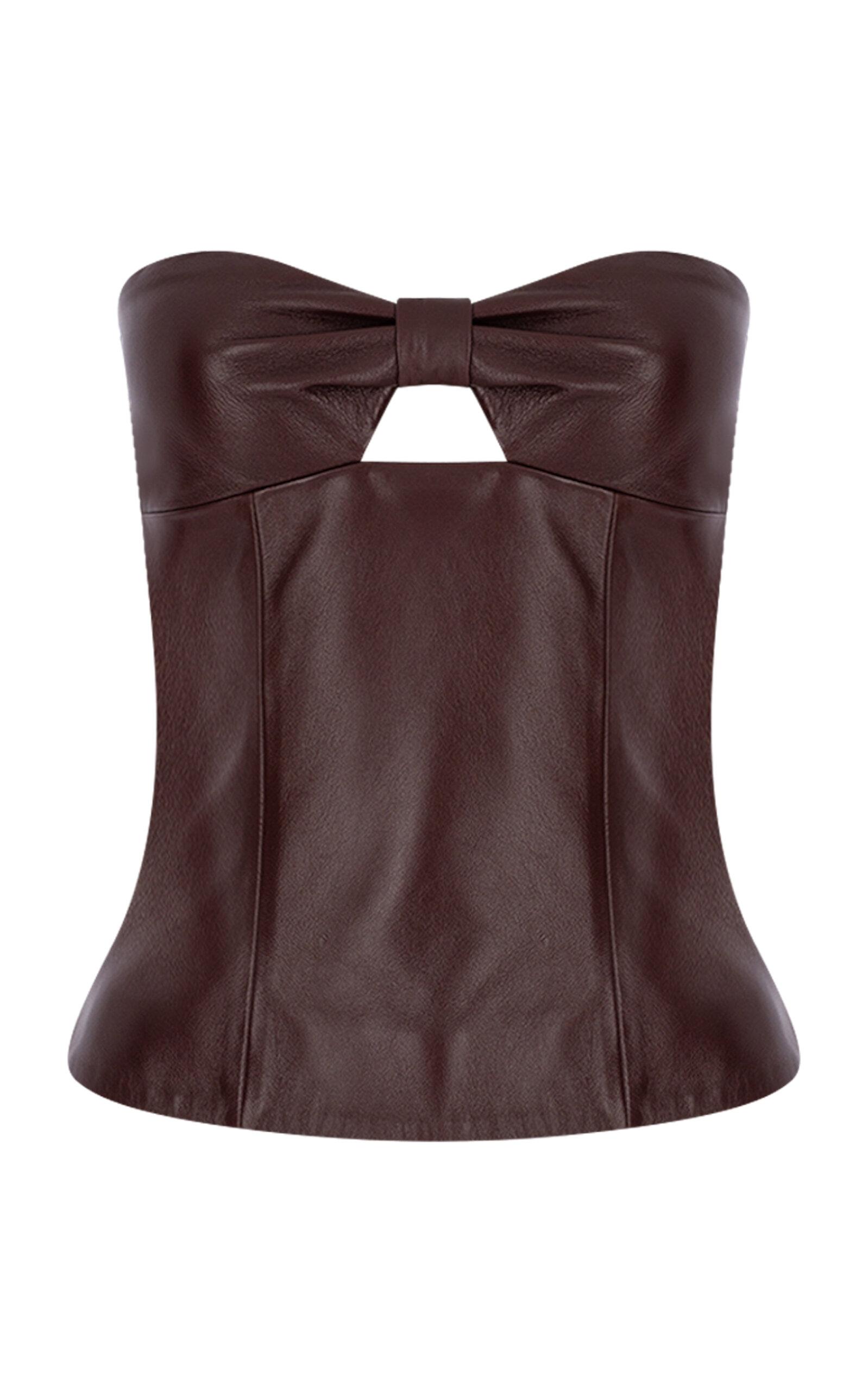 Zeynep Arçay Leather Strapless Top - Moda Operandi by ZEYNEP ARCAY