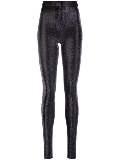 luminous-finish super-skinny trousers by ZEYNEP ARCAY