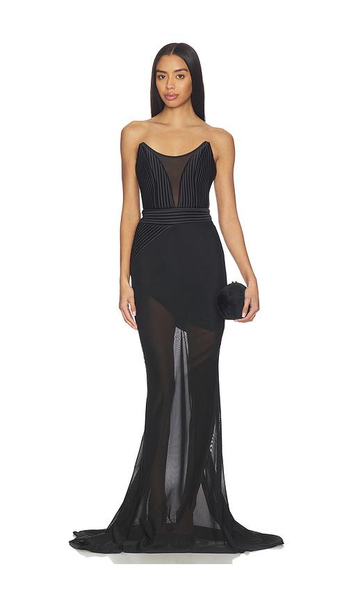Zhivago We Cast Shadow Gown in Black by ZHIVAGO