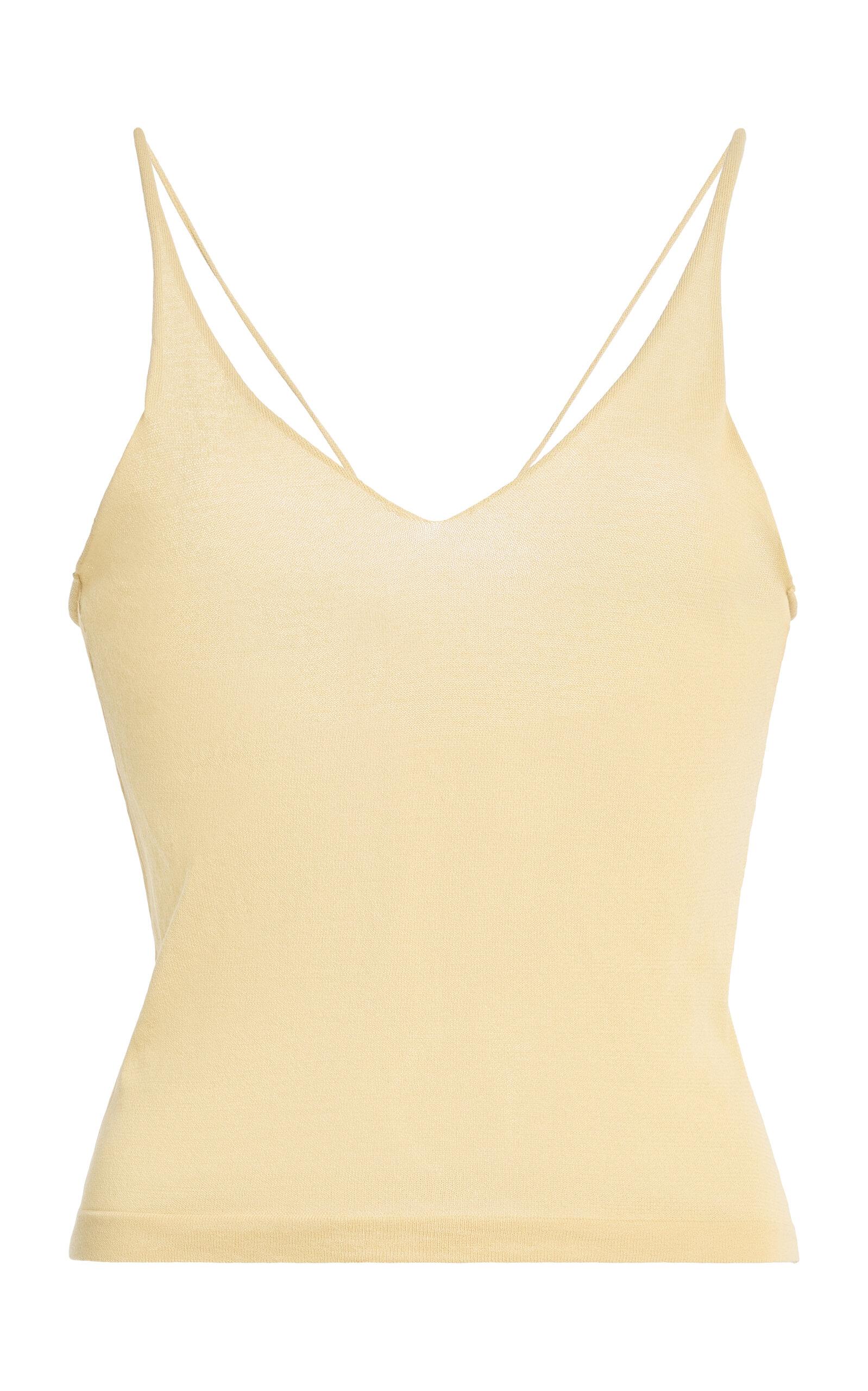 Ziah Cotton-Blend Sheer Knit Cami Top - Moda Operandi by ZIAH