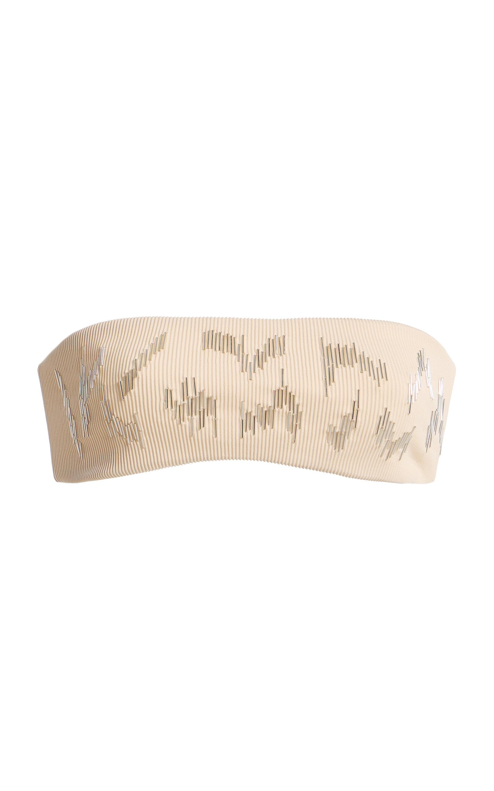 Ziah Embroidered Bandeau Bikini Top - Moda Operandi by ZIAH