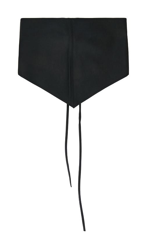 Ziah Leather Scarf in Black by ZIAH