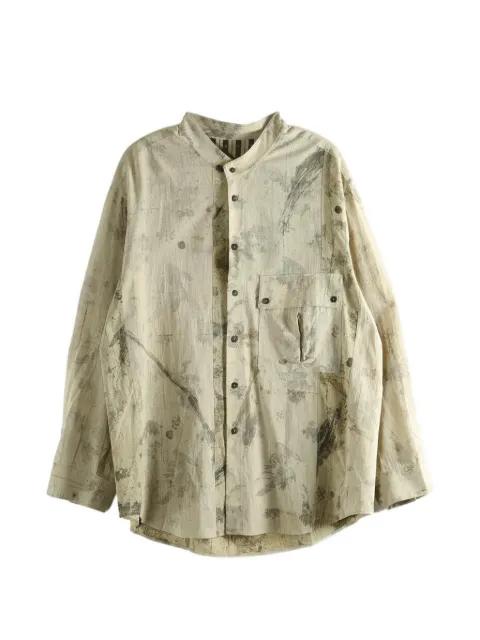 abstract-print cotton shirt by ZIGGY CHEN