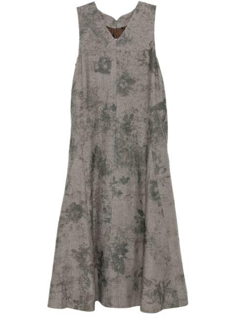 abstract-print midi dress by ZIGGY CHEN