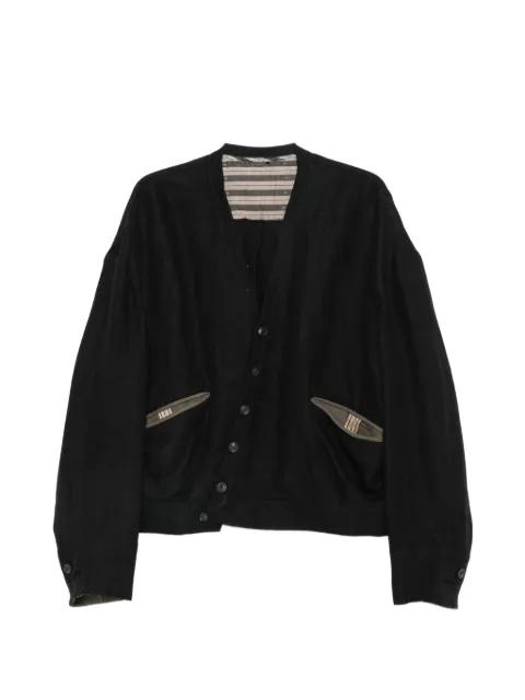 asymmetric-fastening panelled jacket by ZIGGY CHEN