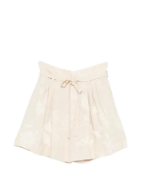 belted pleated shorts by ZIGGY CHEN