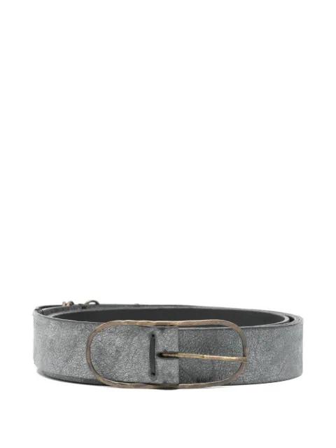 buckle-fastening leather belt by ZIGGY CHEN