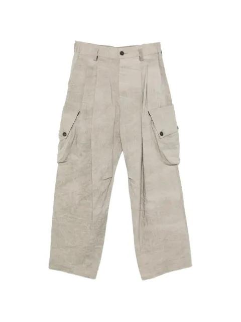 cargo-pockets drop-crotch trousers by ZIGGY CHEN