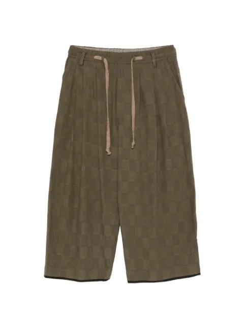 checked drawstring-fastening trousers by ZIGGY CHEN
