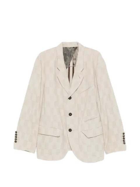 checkerboard-pattern single-breasted blazer by ZIGGY CHEN