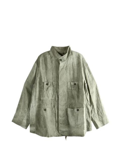 crinkled patch-pocket jacket by ZIGGY CHEN