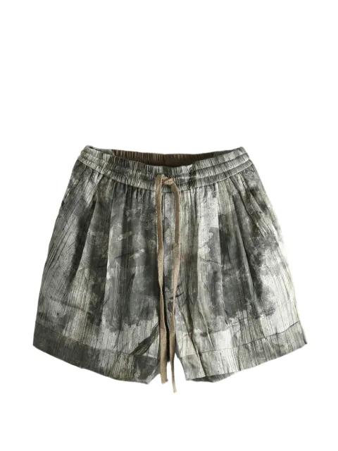 drawstring print shorts by ZIGGY CHEN