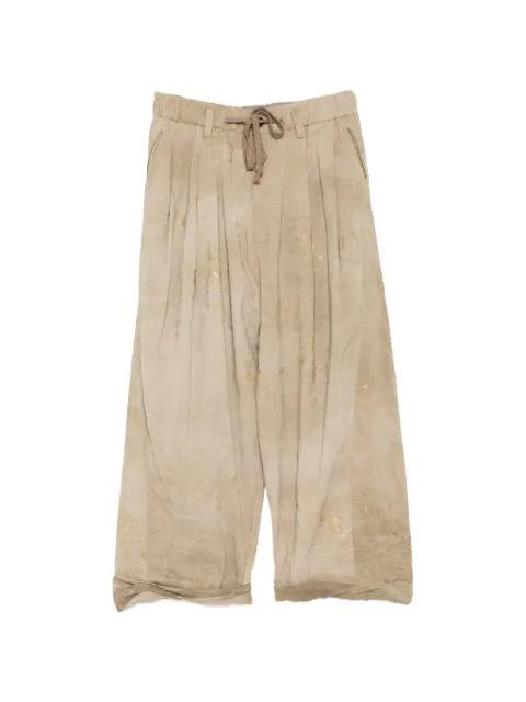 drawstring wide-leg trousers by ZIGGY CHEN
