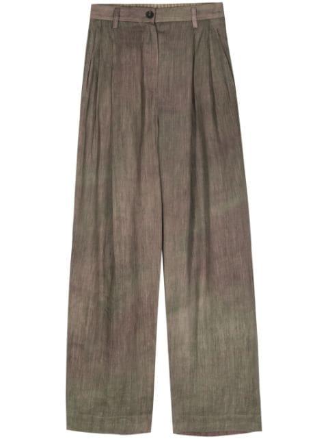 dyed wide-leg trousers by ZIGGY CHEN