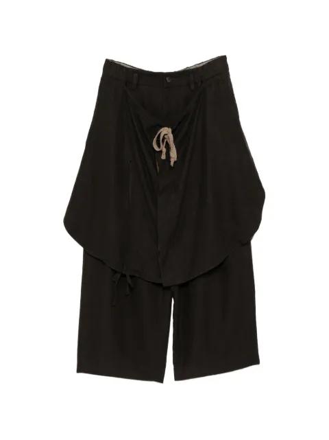 layered drawstring-fastening trousers by ZIGGY CHEN