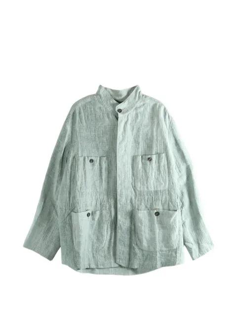 linen shirt jacket by ZIGGY CHEN