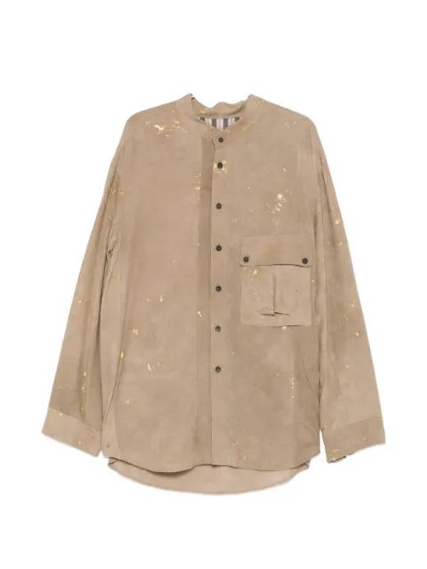 paint-splatter chest-pocket shirt by ZIGGY CHEN