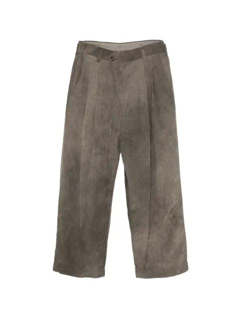 pinstriped pleated trousers by ZIGGY CHEN