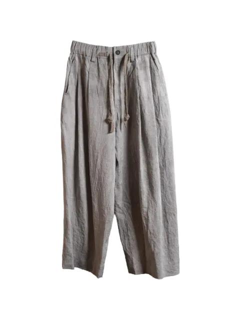 pleated drawstring trousers by ZIGGY CHEN