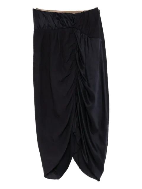 ruched midi skirt by ZIGGY CHEN