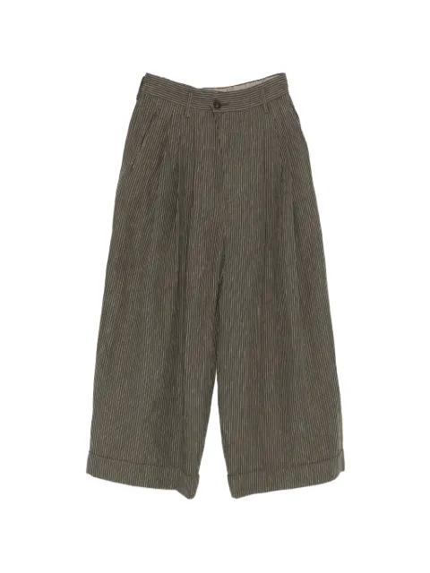 striped pleated trousers by ZIGGY CHEN