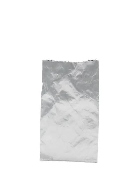 crinkled-effect clutch bag by ZILLA