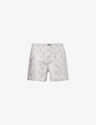 Geometric-print mid-rise cotton boxer shorts by ZIMMERLI