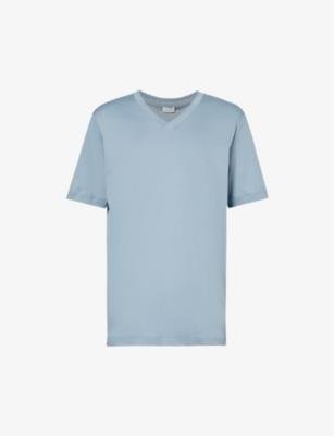 V-neck regular-fit cotton T-shirt by ZIMMERLI