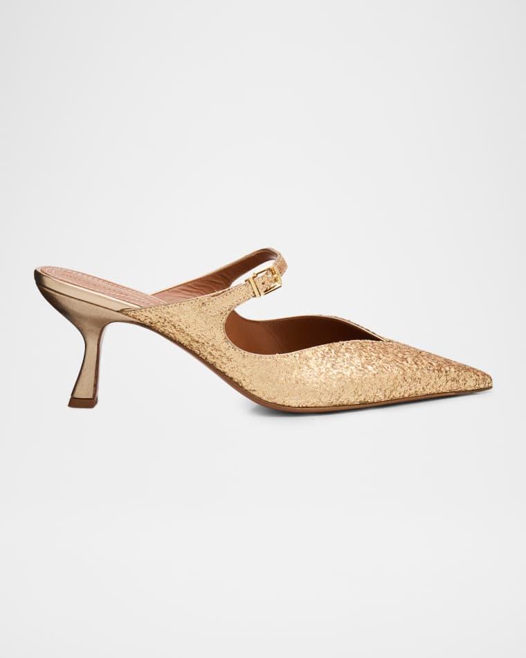 65mm Aura Glitter Mule Pumps by ZIMMERMANN