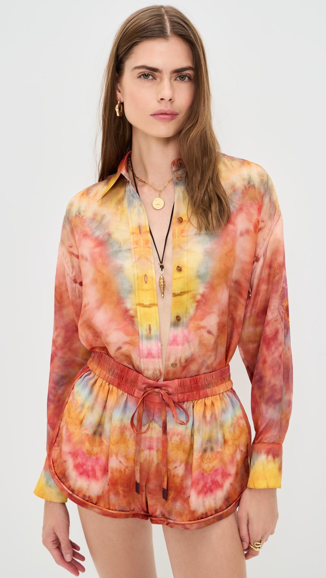 Alchemy Relaxed Silk Satin Shirt by ZIMMERMANN