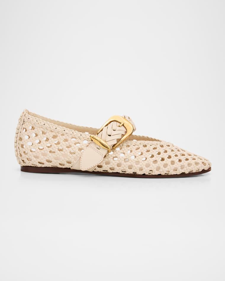 Alchemy Woven Leather Ballerina Flats by ZIMMERMANN