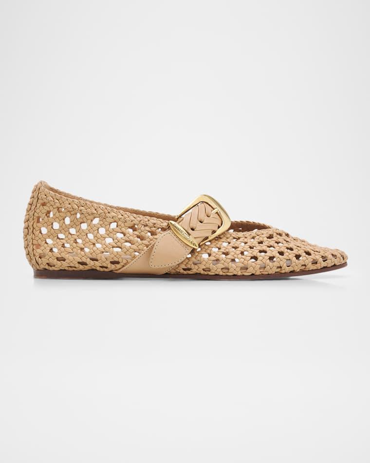 Alchemy Woven Leather Ballerina Flats by ZIMMERMANN