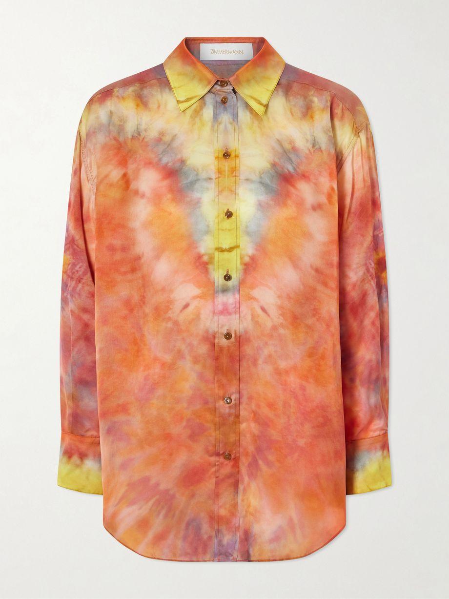 Alchemy tie-dye silk-satin shirt by ZIMMERMANN
