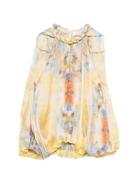 Alchemy twist-neck tie-dye blouse by ZIMMERMANN