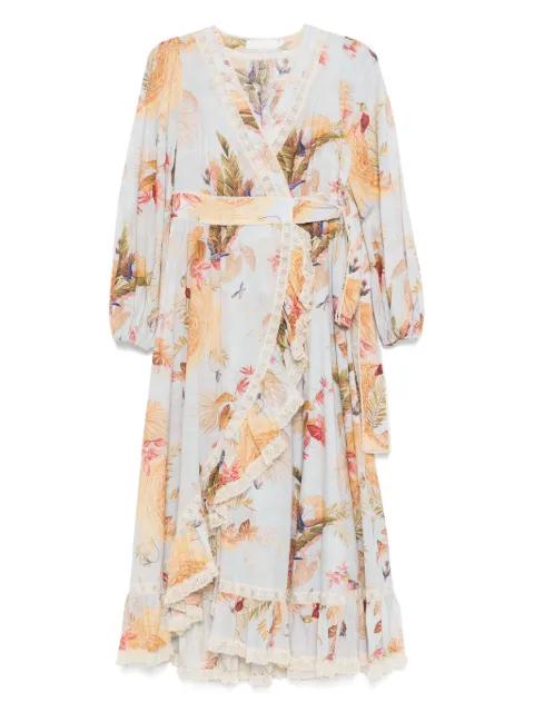 Ascension frill midi dress by ZIMMERMANN