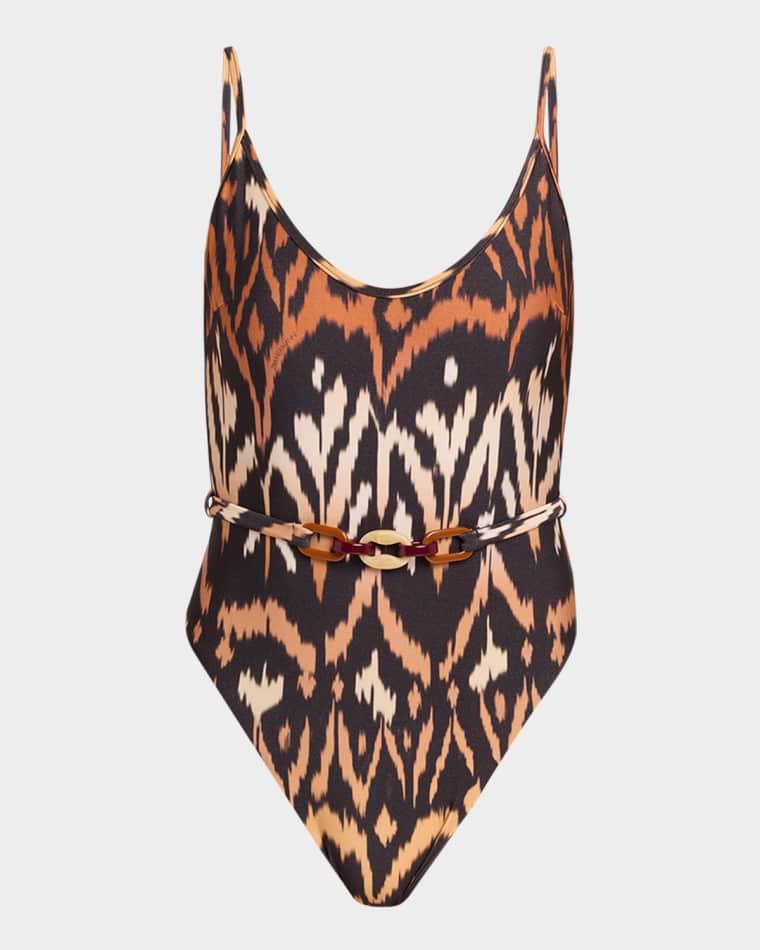 Aster Belted One-Piece Swimsuit by ZIMMERMANN