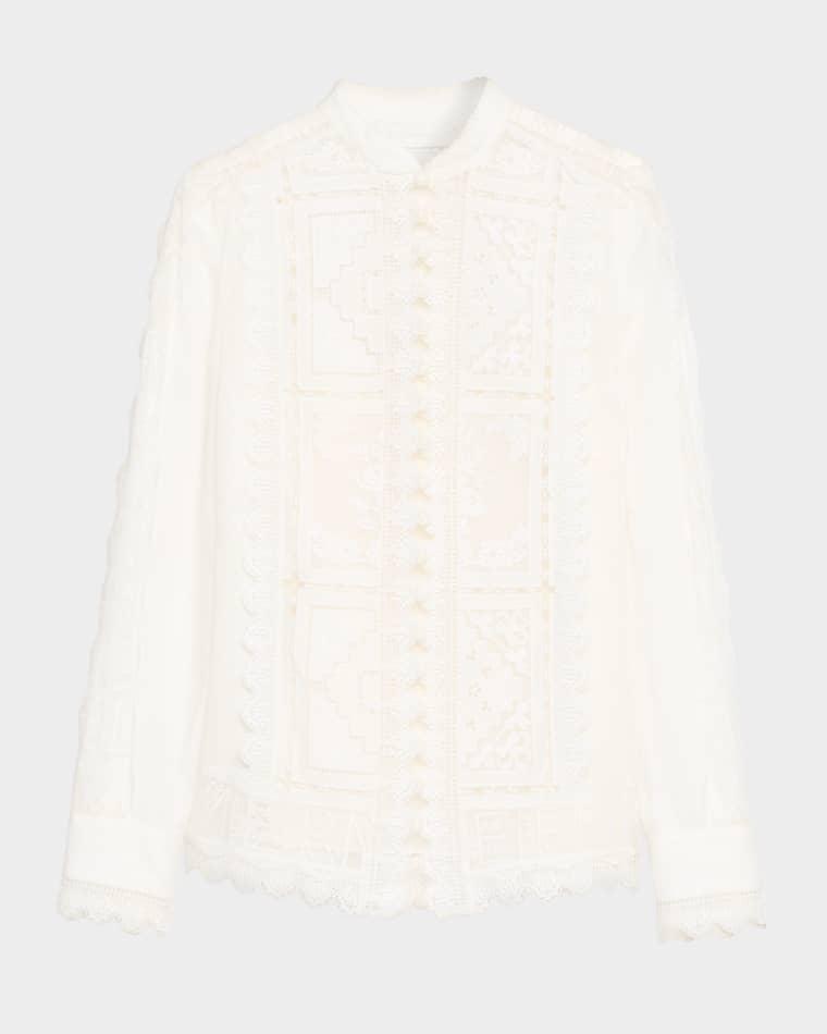 Aster Embroidered Blouse by ZIMMERMANN