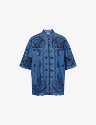 Aster Embroidered Denim Shirt by ZIMMERMANN
