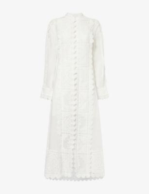 Aster Embroidered Ramie Midi Dress by ZIMMERMANN