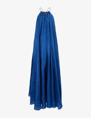 Aster Gathered-Bead Silk Maxi Dress by ZIMMERMANN