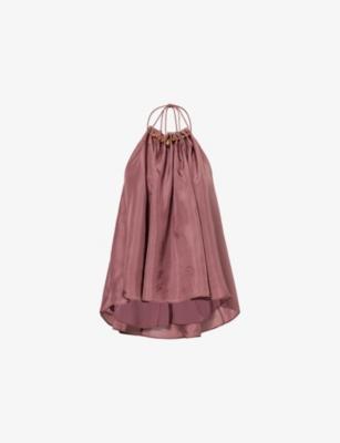 Aster Gathered-Bead Silk Top by ZIMMERMANN