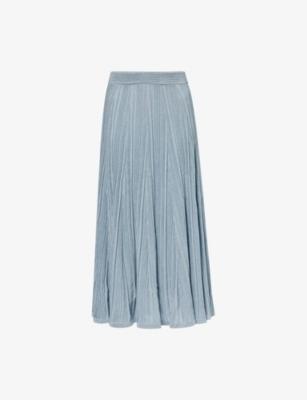 Aster Metallic Knit Midi Skirt by ZIMMERMANN