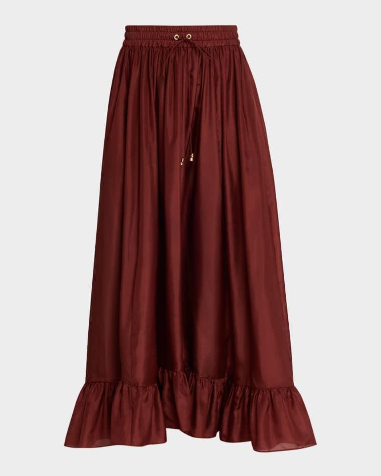 Aster Silk Maxi Skirt by ZIMMERMANN