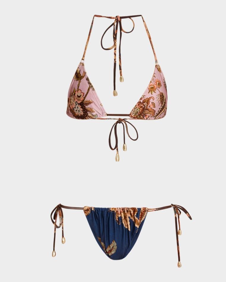 Aster Spliced Triangle Two-Piece Swimsuit by ZIMMERMANN
