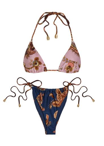 Aster Spliced printed bikini by ZIMMERMANN