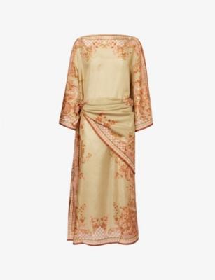 Aster Tuni Silk Midi Dress by ZIMMERMANN