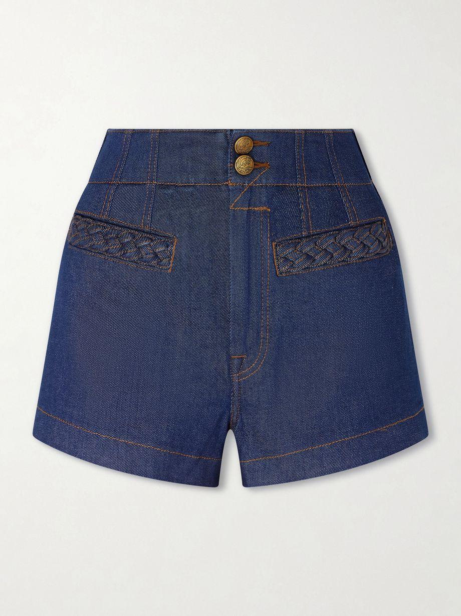 Aster denim short by ZIMMERMANN
